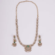 Necklace - Enchanted Butterfly Mehendi Plated Necklace Set - Opal Touch