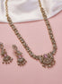 Necklace - Enchanted Butterfly Mehendi Plated Necklace Set - Opal Touch