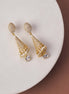 Earrings - Enchanted Conical Gold Plated Earrings - Opal Touch