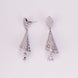 Studs - Enchanted Conical Rhodium Plated Earrings - Opal Touch