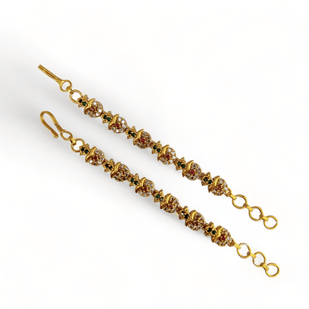 Opal Touch - Enchanted Dawn Matil - Red-Green-White Matte Plated Black - Ear Chain