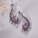 Earrings - Enchanted Dew Black Plated Earrings - Opal Touch