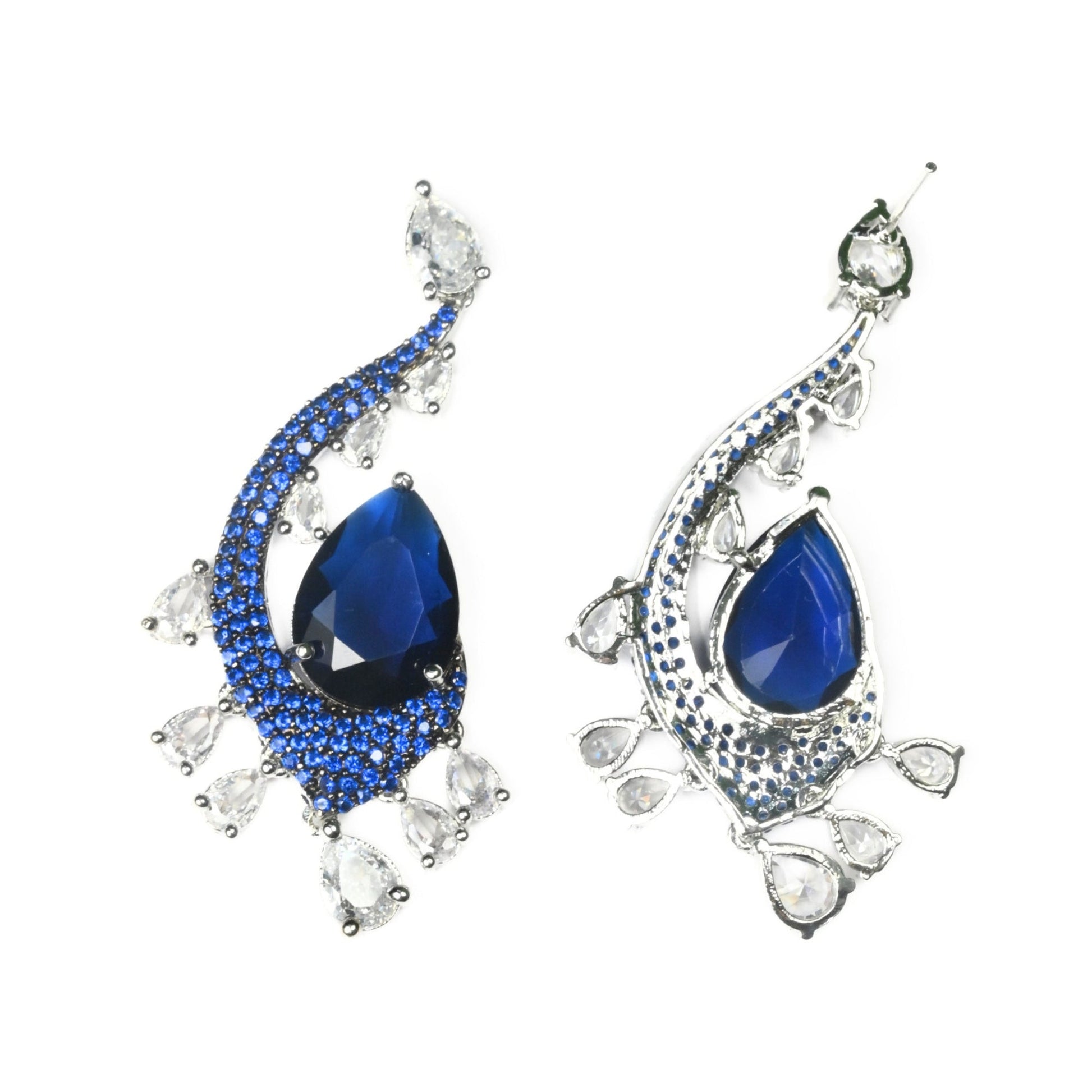 Earrings - Enchanted Dew Black Plated Earrings - Opal Touch