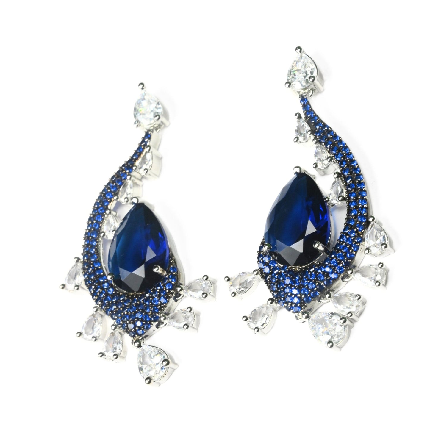 Earrings - Enchanted Dew Black Plated Earrings - Opal Touch