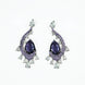 Earrings - Enchanted Dew Black Plated Earrings - Opal Touch