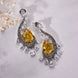 Earrings - Enchanted Dew Black Plated Earrings - Opal Touch