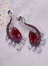 Earrings - Enchanted Dew Black Plated Earrings - Opal Touch