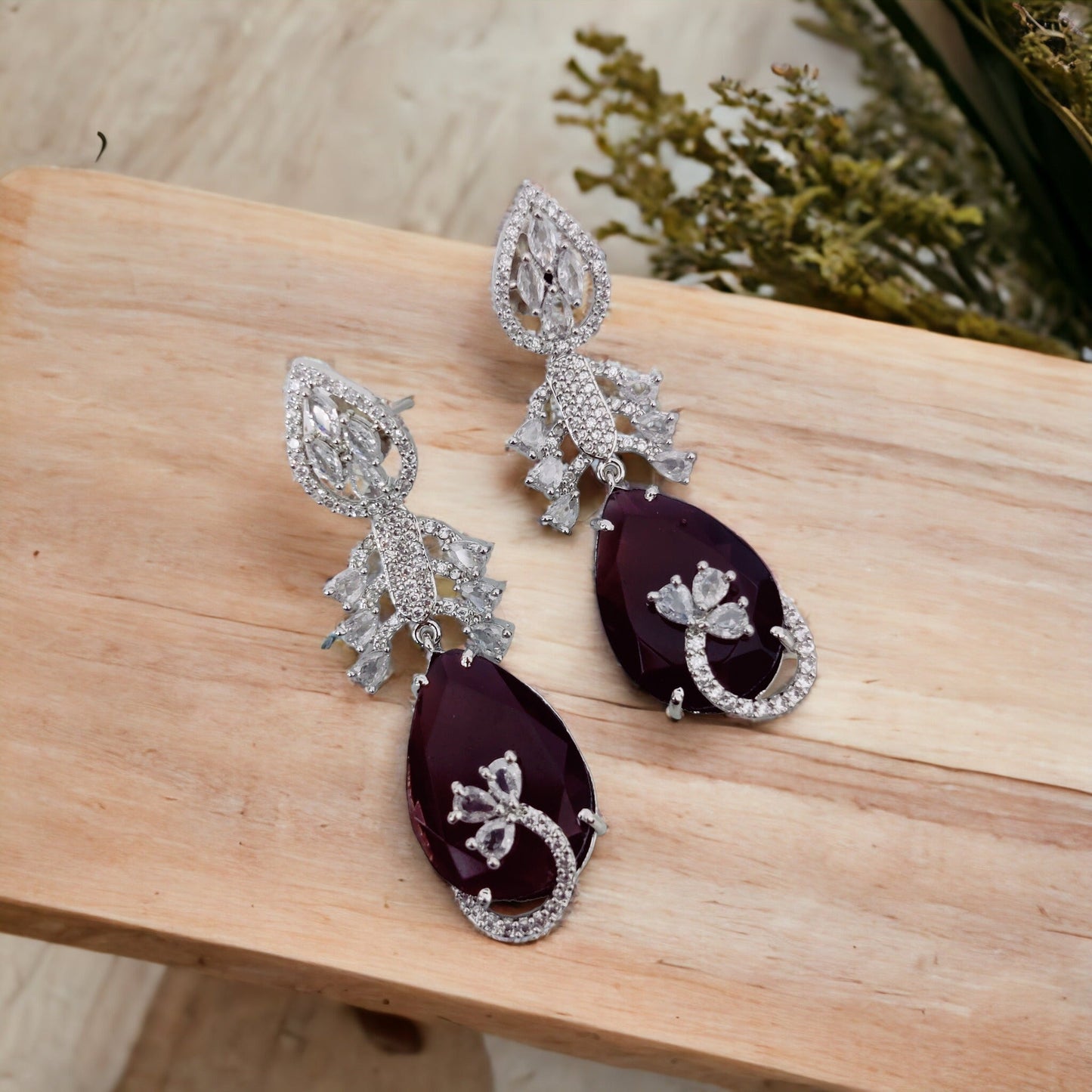 Opal Touch - Enchanted Emerald Earrings - Earrings