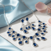 Enchanted Emerald Elegance Necklace in Rhodium - Opal Touch