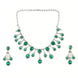 Enchanted Emerald Elegance Necklace in Rhodium - Opal Touch
