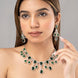 Enchanted Emerald Elegance Necklace in Rhodium - Opal Touch