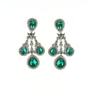 Enchanted Emerald Elegance Necklace in Rhodium - Opal Touch