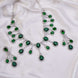 Enchanted Emerald Elegance Necklace in Rhodium - Opal Touch