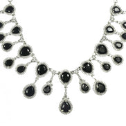 Enchanted Emerald Elegance Necklace in Rhodium - Opal Touch