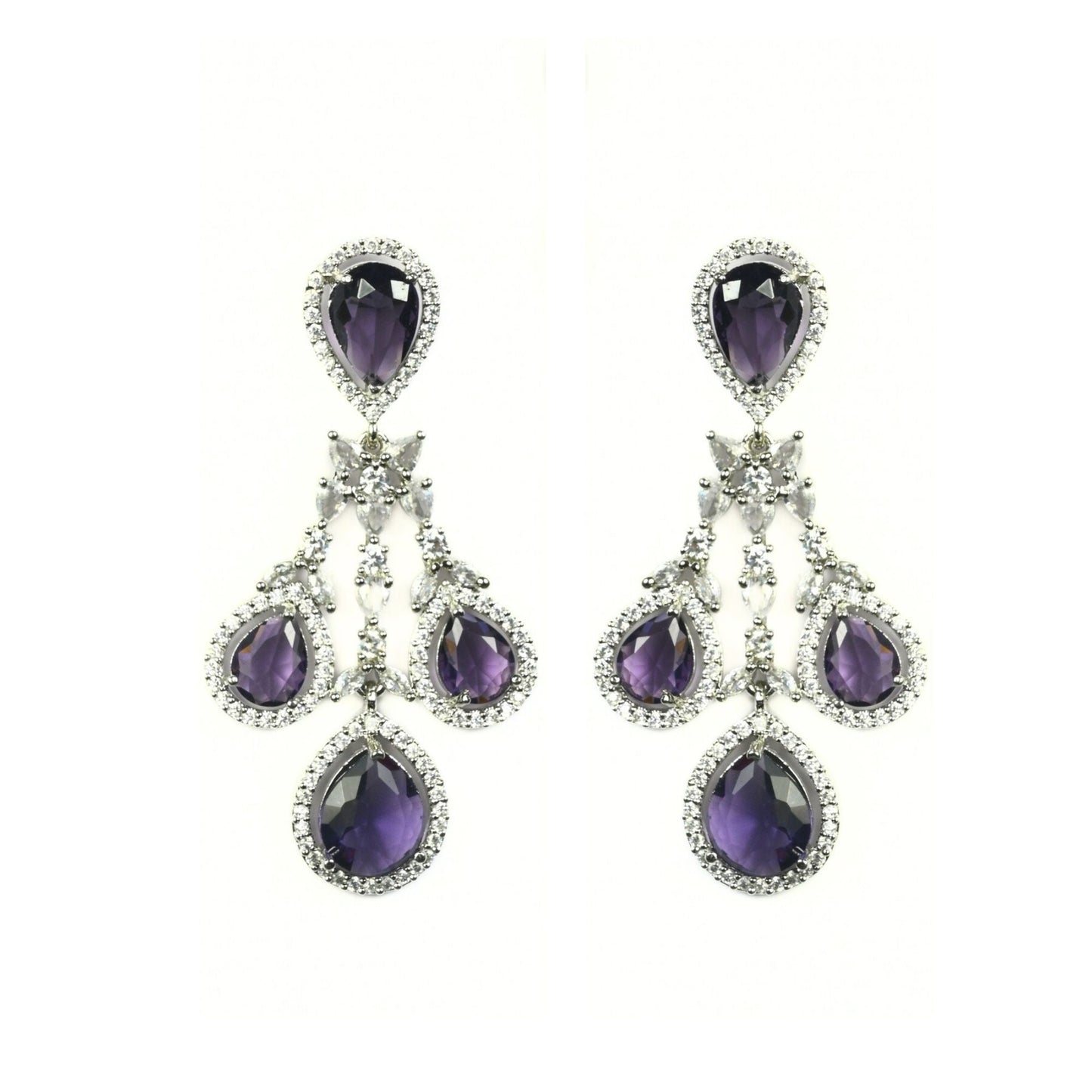 Enchanted Emerald Elegance Necklace in Rhodium - Opal Touch