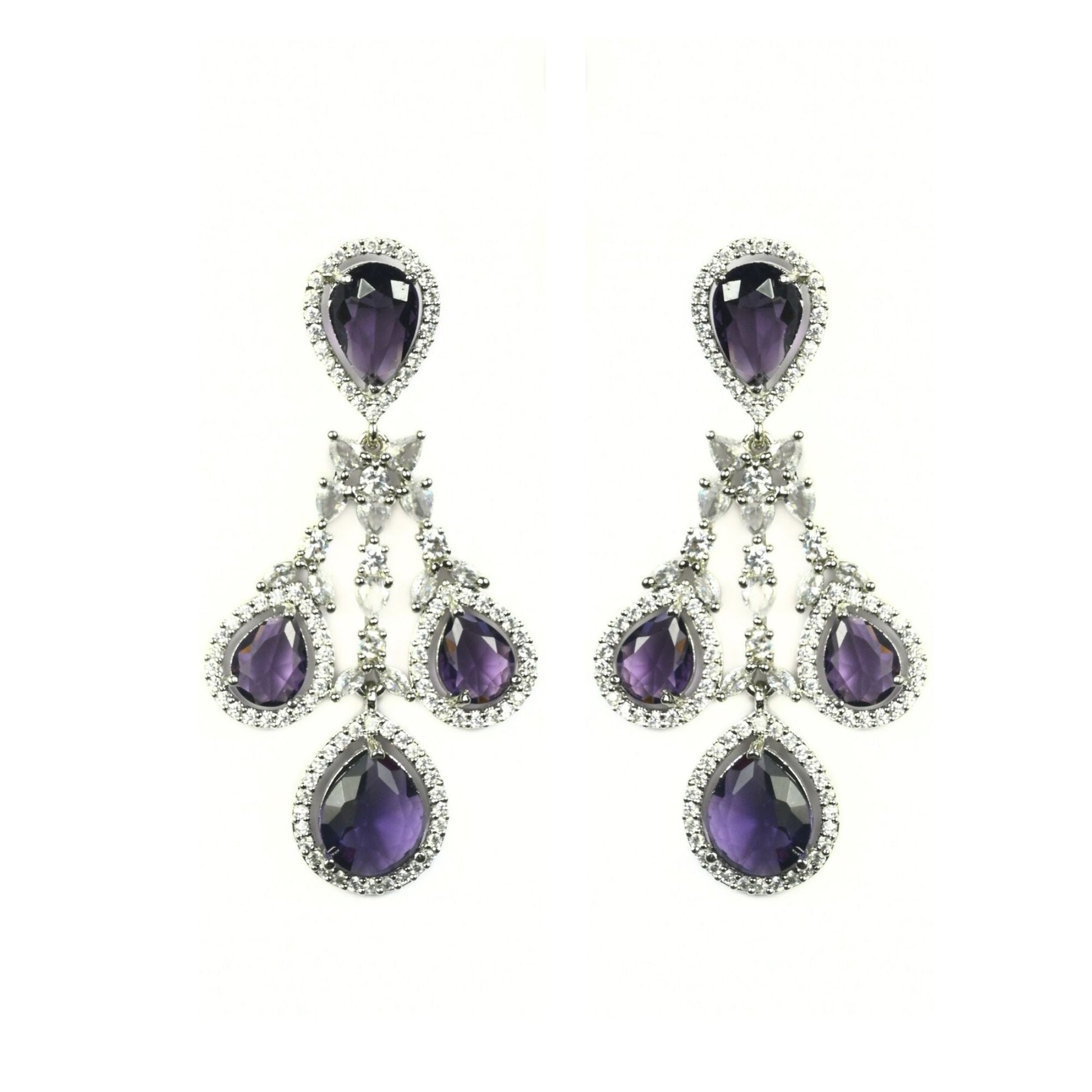 Enchanted Emerald Elegance Necklace in Rhodium - Opal Touch