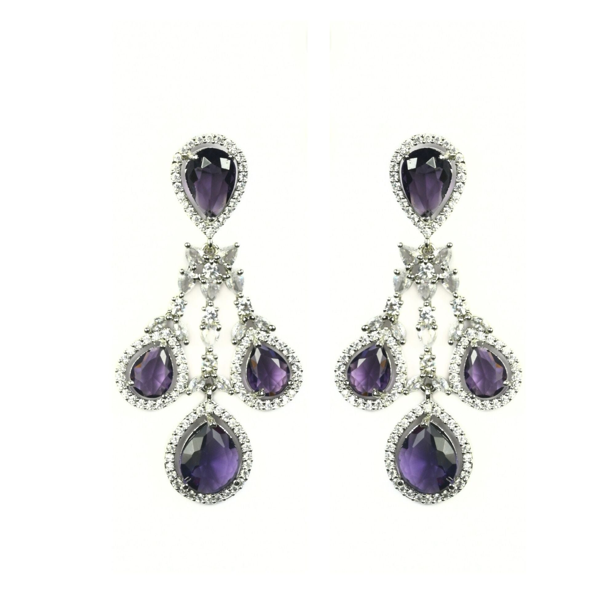 Enchanted Emerald Elegance Necklace in Rhodium - Opal Touch