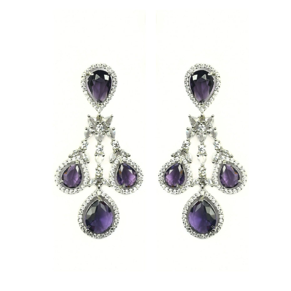 Enchanted Emerald Elegance Necklace in Rhodium - Opal Touch