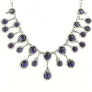 Enchanted Emerald Elegance Necklace in Rhodium - Opal Touch