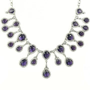 Enchanted Emerald Elegance Necklace in Rhodium - Opal Touch
