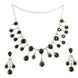 Enchanted Emerald Elegance Necklace in Rhodium - Opal Touch