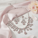 Enchanted Emerald Elegance Necklace in Rhodium - Opal Touch