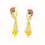 Opal Touch - Enchanted Emerald Glow Earrings - Earrings