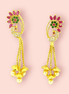 Opal Touch - Enchanted Emerald Glow Earrings - Earrings