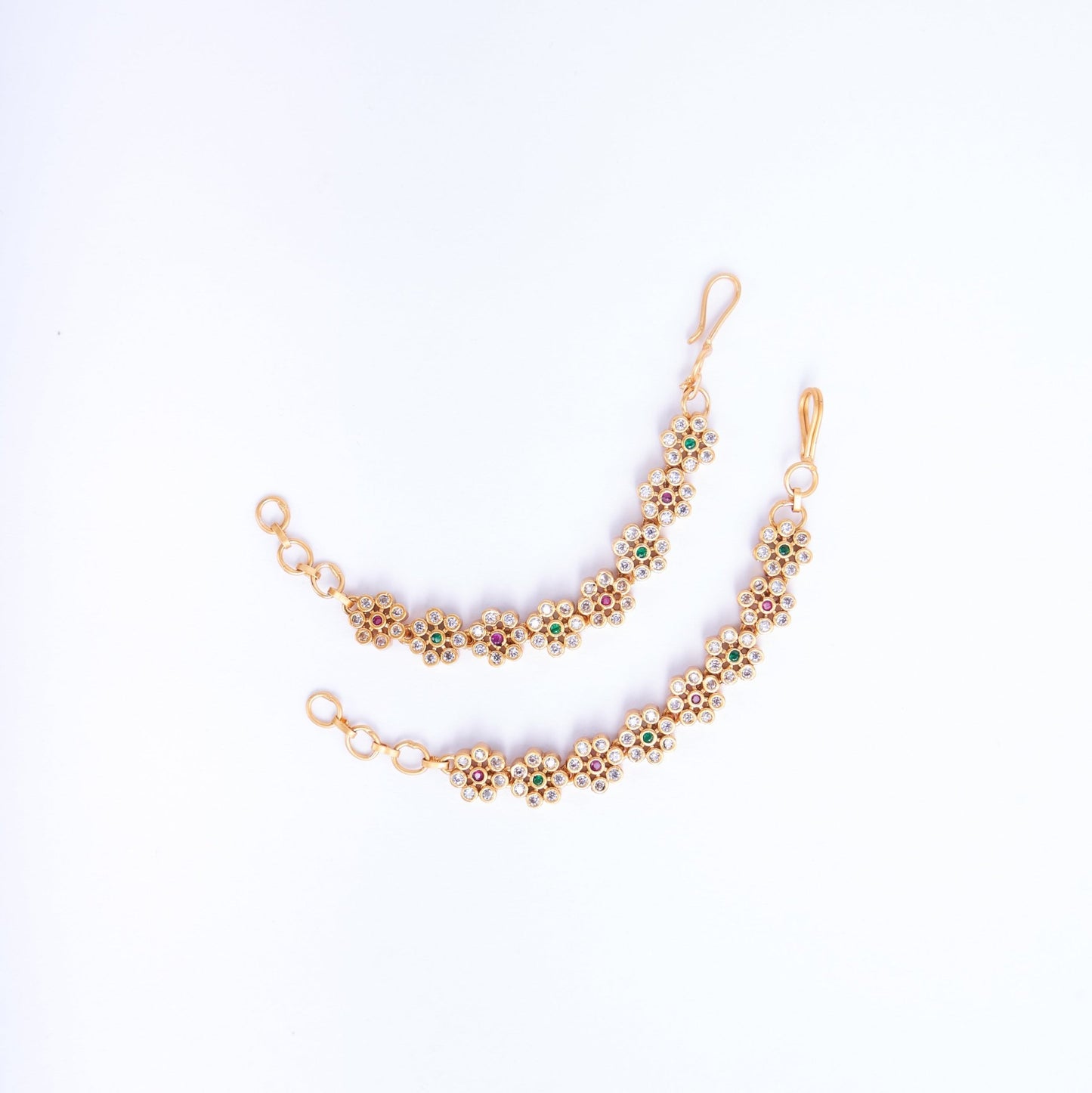 Opal Touch - Enchanted Forest Red-Green Ear Chain - Ear chain (Matil)