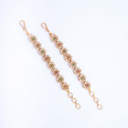 Opal Touch - Enchanted Forest Red-Green Ear Chain - Ear chain (Matil)