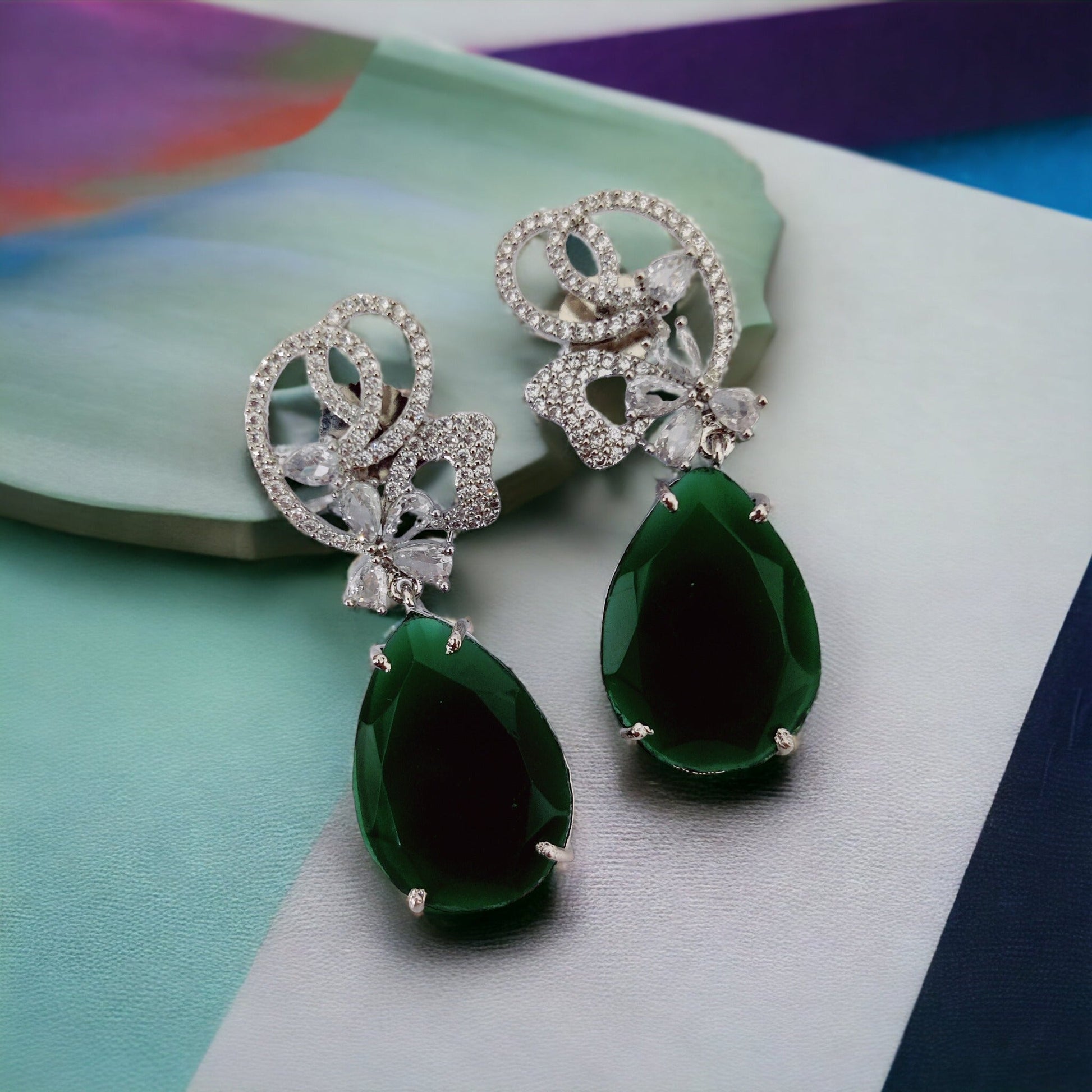 Opal Touch - Enchanted Green Earrings - Earrings