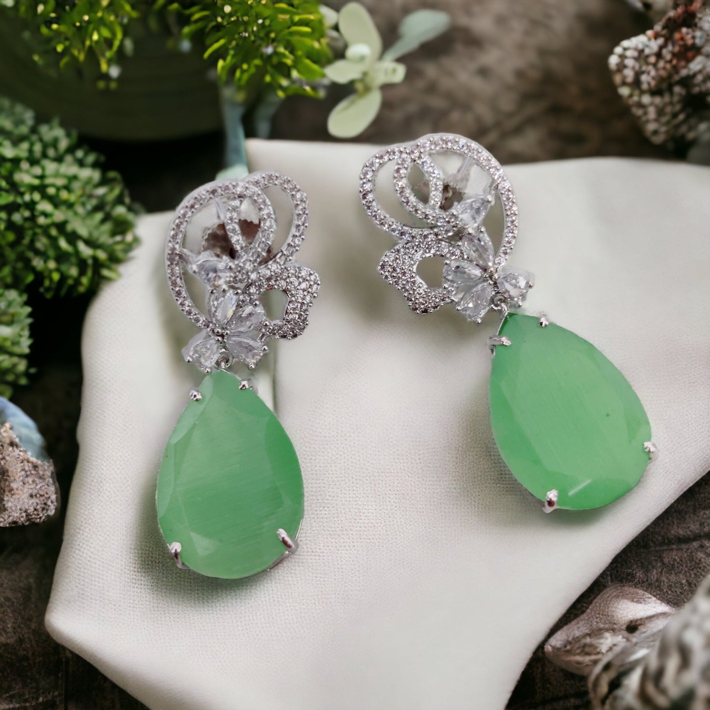 Opal Touch - Enchanted Green Earrings - Earrings