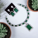 Opal Touch - Enchanted Ivy Green Necklace in Rhodium - Necklace