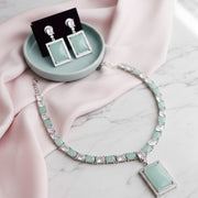 Enchanted Ivy Green Necklace in Rhodium - Opal Touch