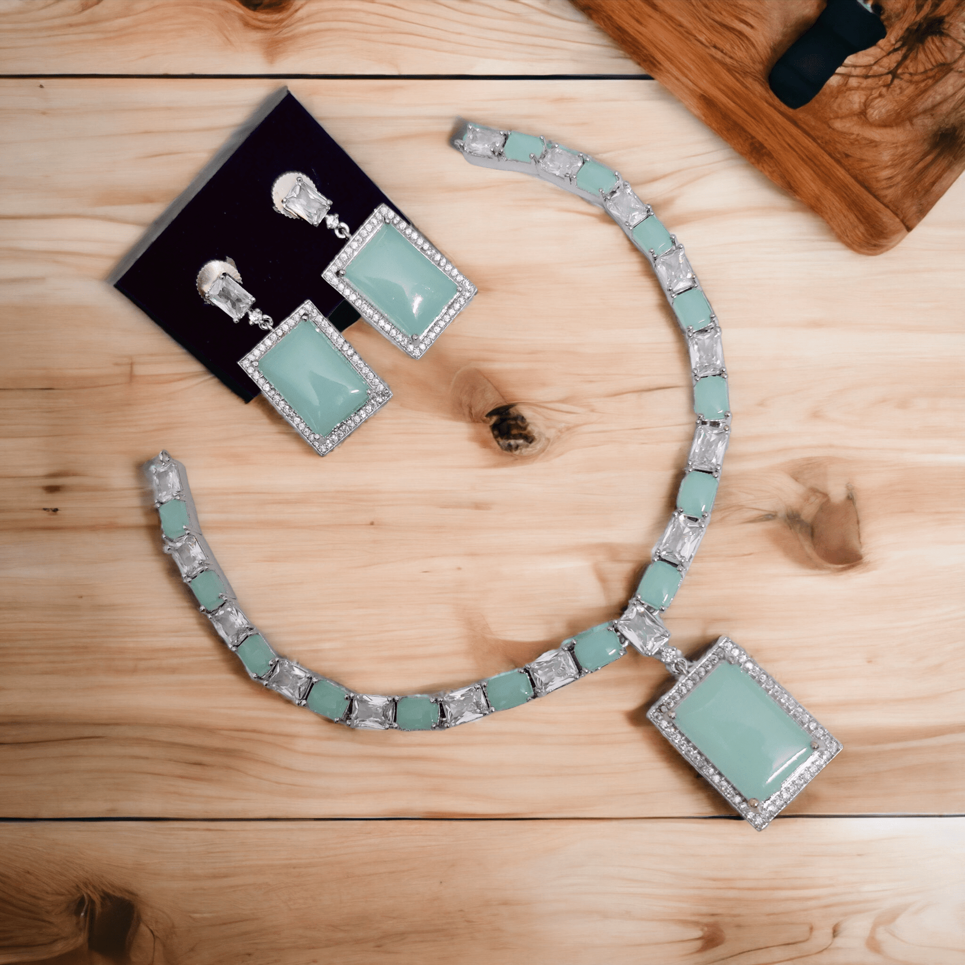 Opal Touch - Enchanted Ivy Green Necklace in Rhodium - Necklace