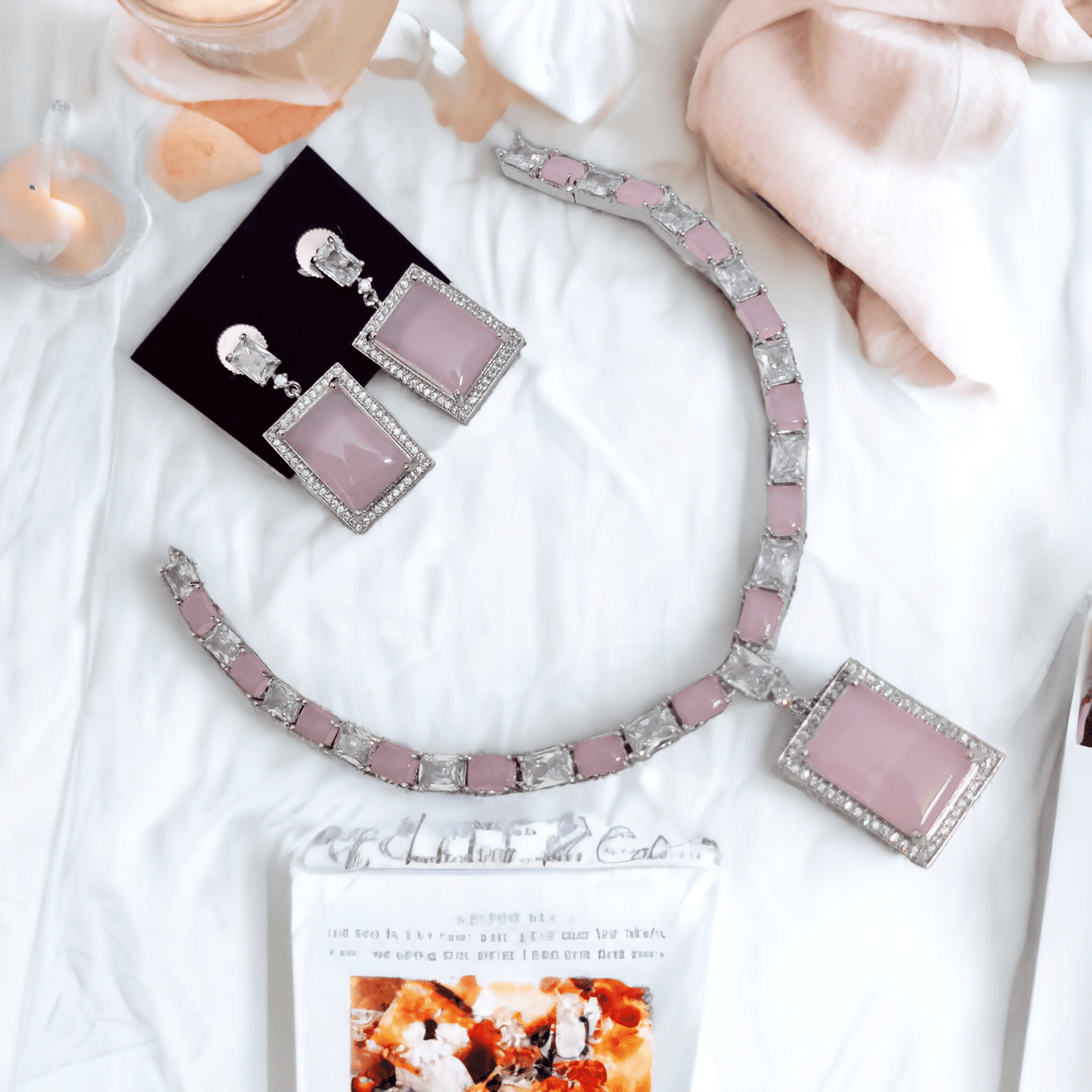 Opal Touch - Enchanted Ivy Green Necklace in Rhodium - Necklace