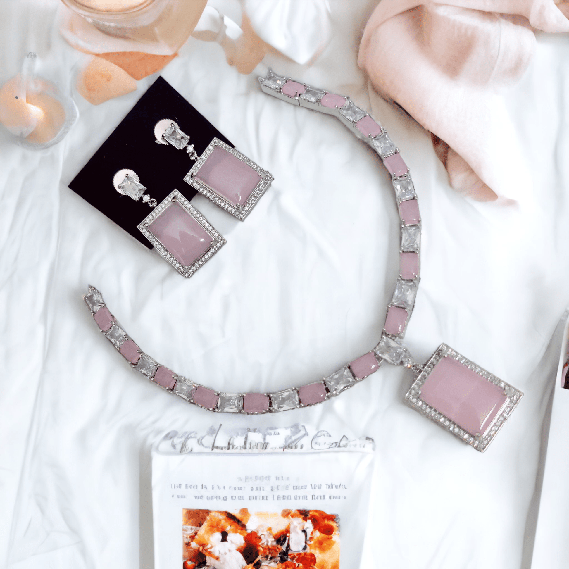 Opal Touch - Enchanted Ivy Green Necklace in Rhodium - Necklace