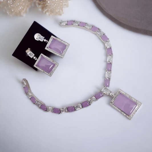 Opal Touch - Enchanted Ivy Green Necklace in Rhodium - Necklace