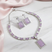 Enchanted Ivy Green Necklace in Rhodium - Opal Touch