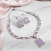 Enchanted Ivy Green Necklace in Rhodium - Opal Touch