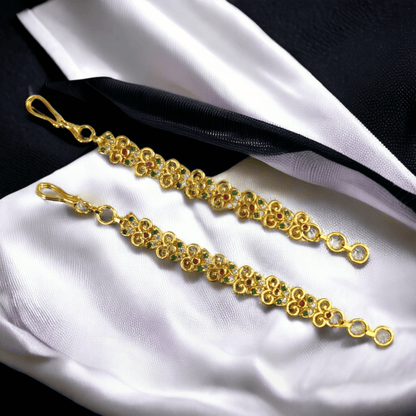 Opal Touch - Enchanted Legacy Matil - Red-Green-White Gold Plated - Ear Chain