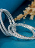 Opal Touch - Enchanted Rhodium Bangles Set (Pack of 4) - Bangles
