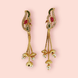 Opal Touch - Enchanted Scarlet Gleam Earrings - Earrings