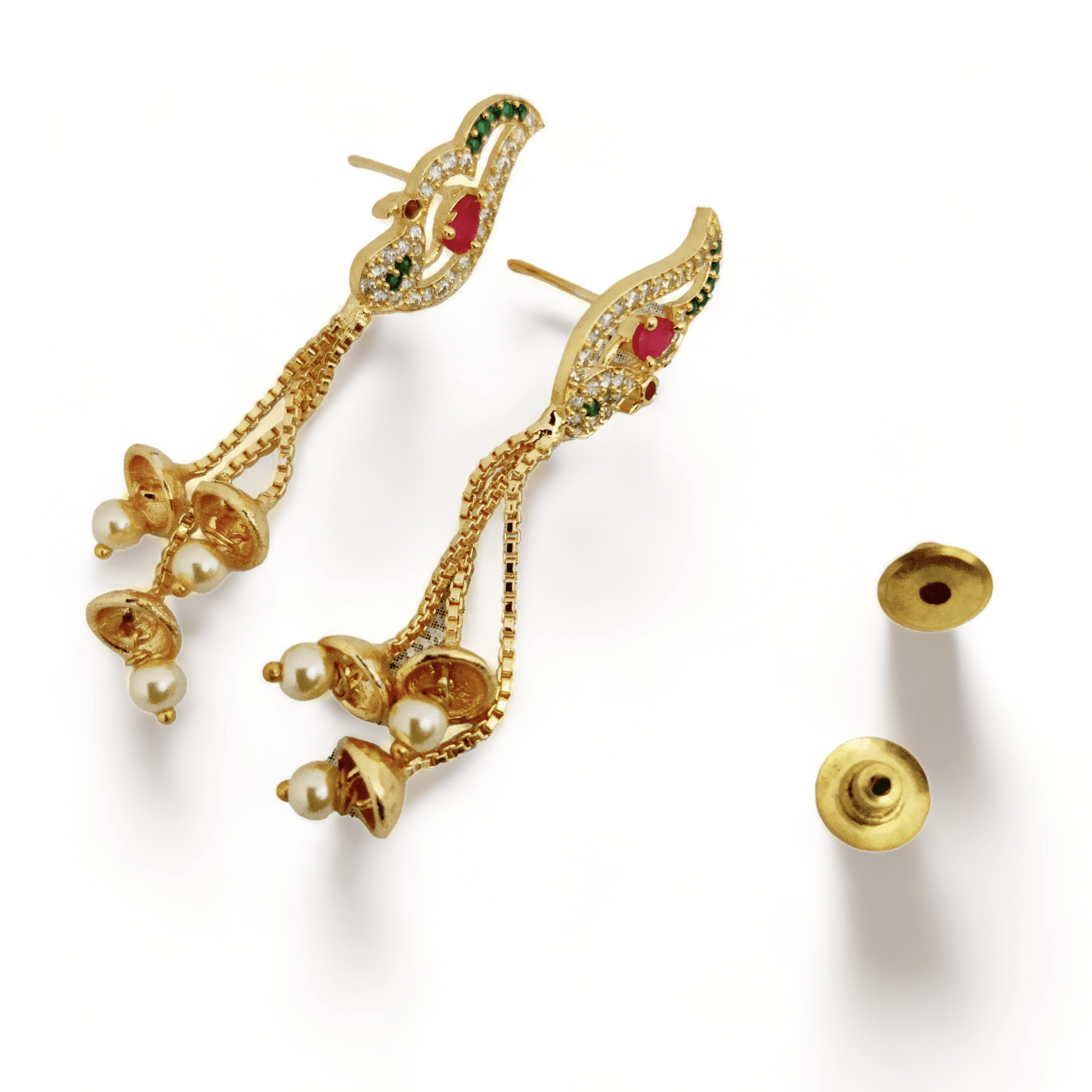 Opal Touch - Enchanted Scarlet Gleam Earrings - Earrings