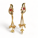 Opal Touch - Enchanted Scarlet Gleam Earrings - Earrings