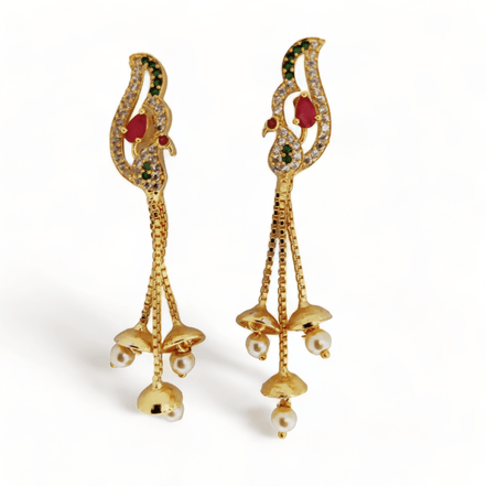 Opal Touch - Enchanted Scarlet Gleam Earrings - Earrings