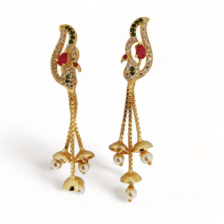 Opal Touch - Enchanted Scarlet Gleam Earrings - Earrings