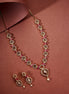 Necklace - Enchanted Sprial Gold Plated Necklace Set - Opal Touch