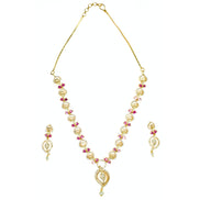 Necklace - Enchanted Sprial Gold Plated Necklace Set - Opal Touch