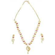 Necklace - Enchanted Sprial Gold Plated Necklace Set - Opal Touch
